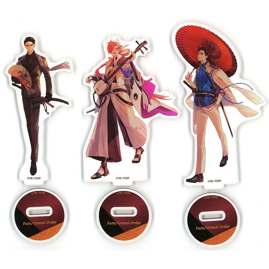 Fate/Grand Order Shinsaku Takasugi & Others Acrylic Stand 3 Types Set Kyoto International Manga Anime Fair 2022 Kyomaf Limited Included with Autumn Touring Joui Patriots Set Featuring Original Illustration by Sakuramochi Acrylic Stands [USED]