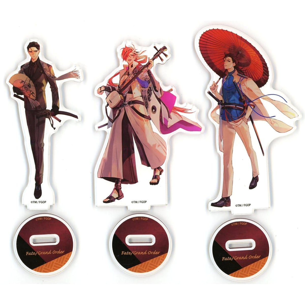 Fate/Grand Order Shinsaku Takasugi & Others Acrylic Stand 3 Types Set Kyoto International Manga Anime Fair 2022 Kyomaf Limited Included with Autumn Touring Joui Patriots Set Featuring Original Illustration by Sakuramochi Acrylic Stands [USED]