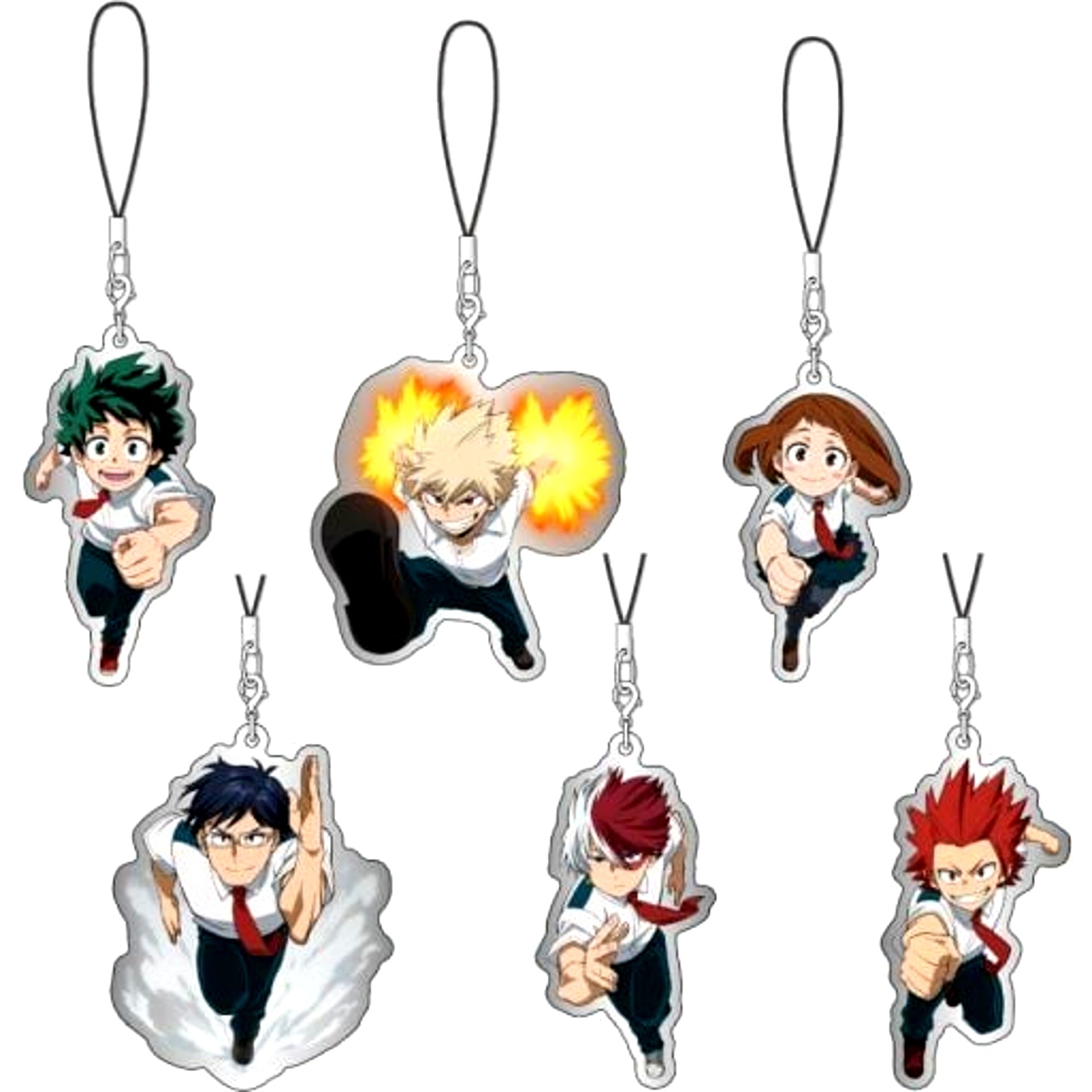 Set of 6 My Hero Academia Metal Charm Strap Dash Ver [USED]