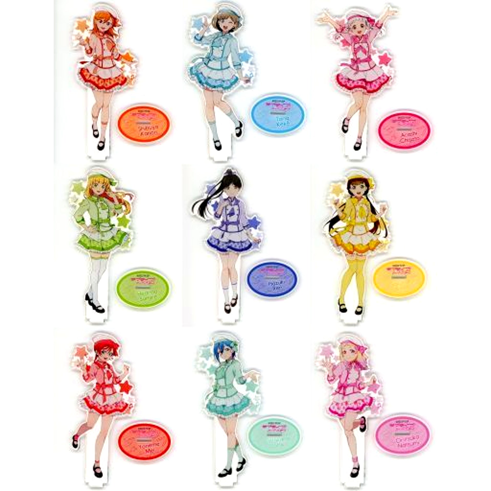 Set of 9 Love Live! Superstar!! cookpadLive Yuigaoka Festival Acrylic Stand [USED]