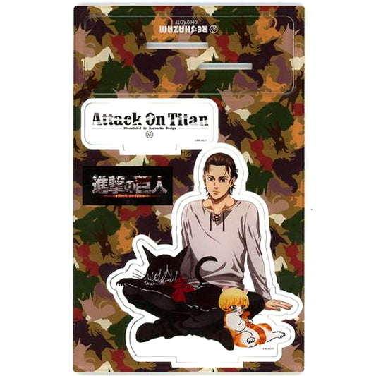 Eren Yeager Mikasa Cat Armin Cat Attack on Titan RE:SHAZAM Acrylic Stand [USED]
