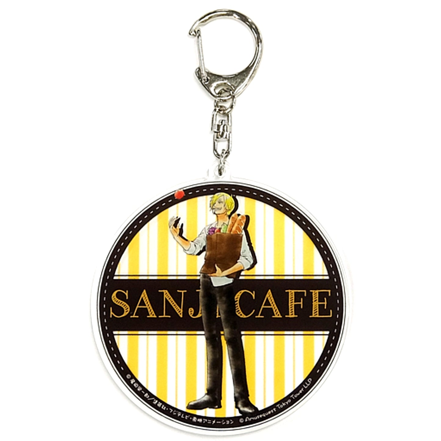 Sanji One Piece Acrylic Keychain Apple Sanji's Cafe [USED]