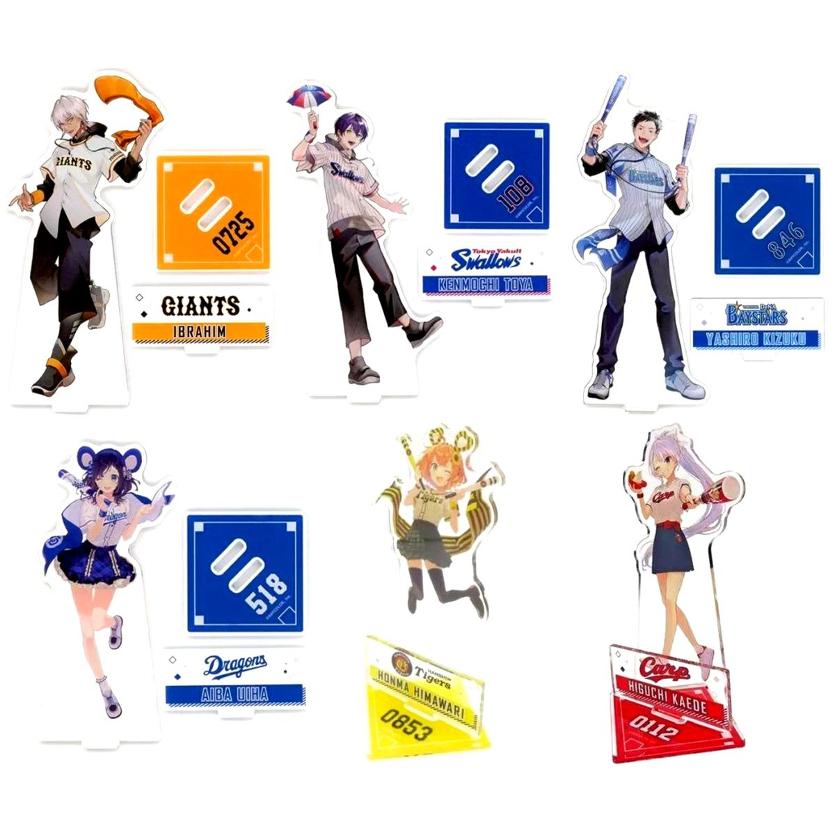 6 Set Acrylic Stand Rakuten Collection Virtual YouTuber Nijisanji [USED]