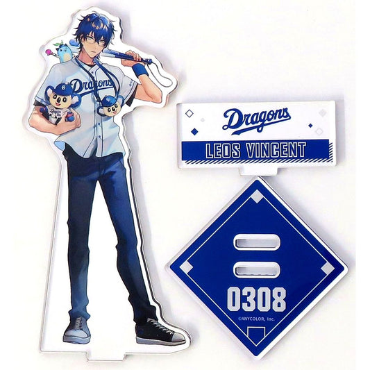 Leos Vincent Chunichi Dragons Acrylic Stand Virtual YouTuber Nijisanji Rakuten Collection Central League 6 Teams Pattern B B-10 Prize [USED]