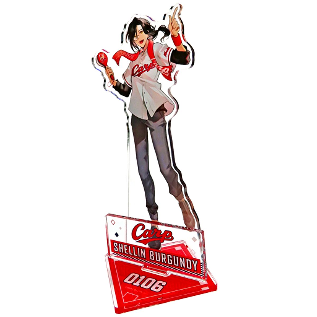 Shellin Burgundy Hiroshima Toyo Carp Acrylic Stand Virtual YouTuber Nijisanji Rakuten Collection Central League 6 Teams Pattern B B-12 Prize [USED]