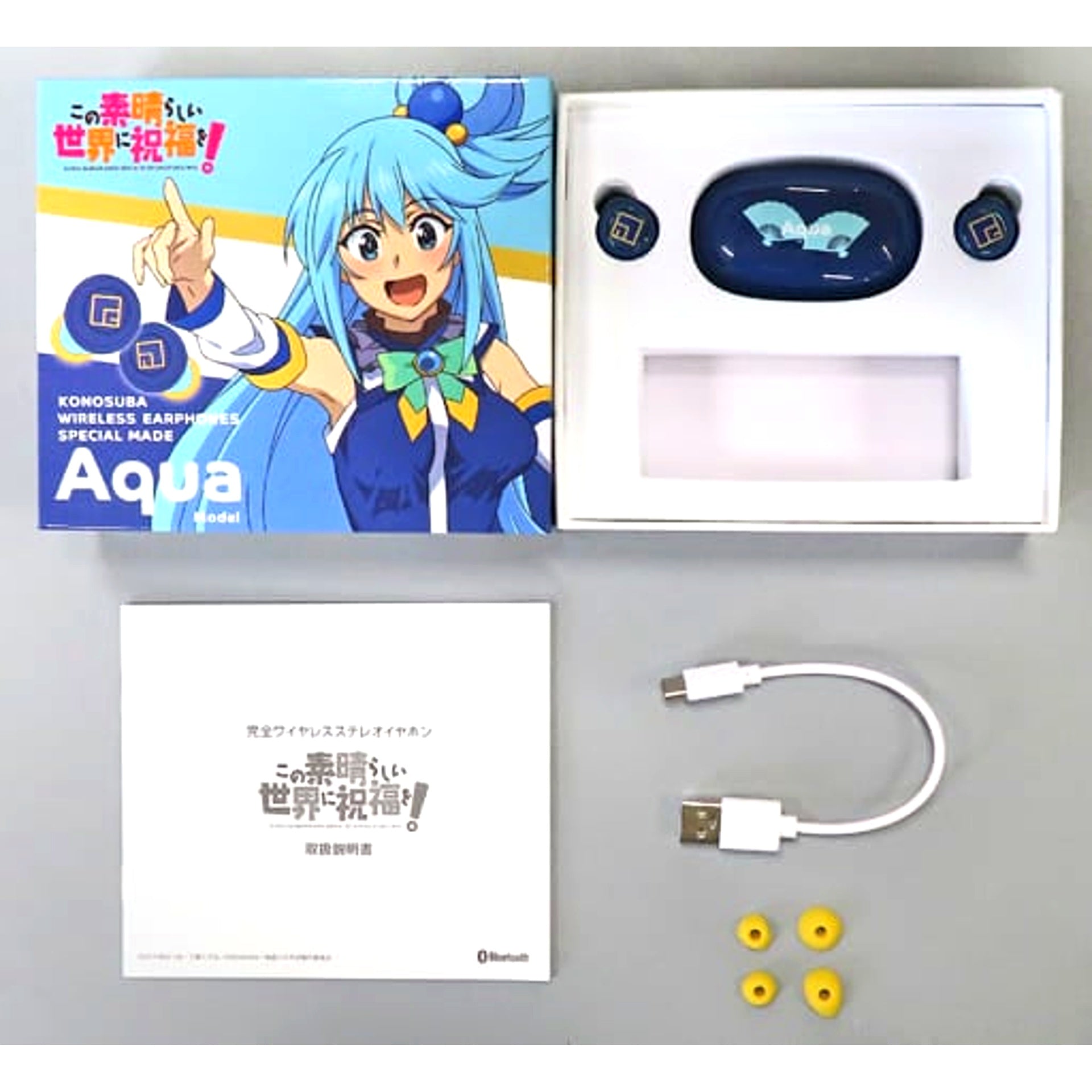 Aqua KONOSUBA -God's blessing on this wonderful world! Model TRUE WIRELESS STEREO EARPHONES Wireless Earphones [USED]