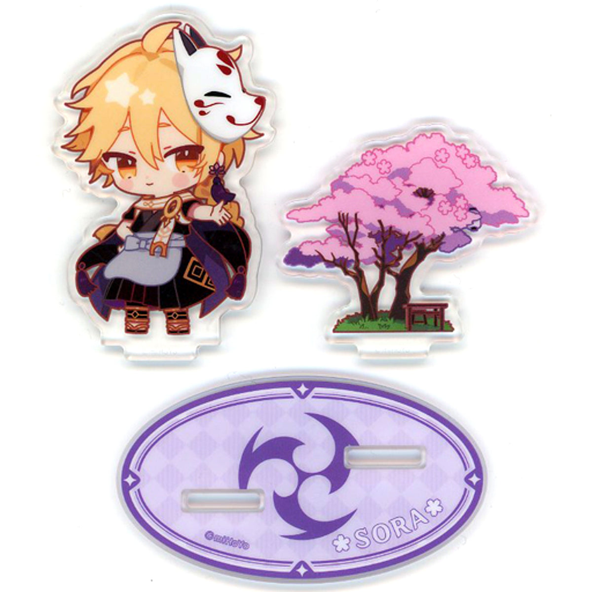 Aether Genshin Impact x SWEETS PARADISE Cherry Blossoms Dancing in the Thunder Chibi Character Trading Acrylic Stand [USED]