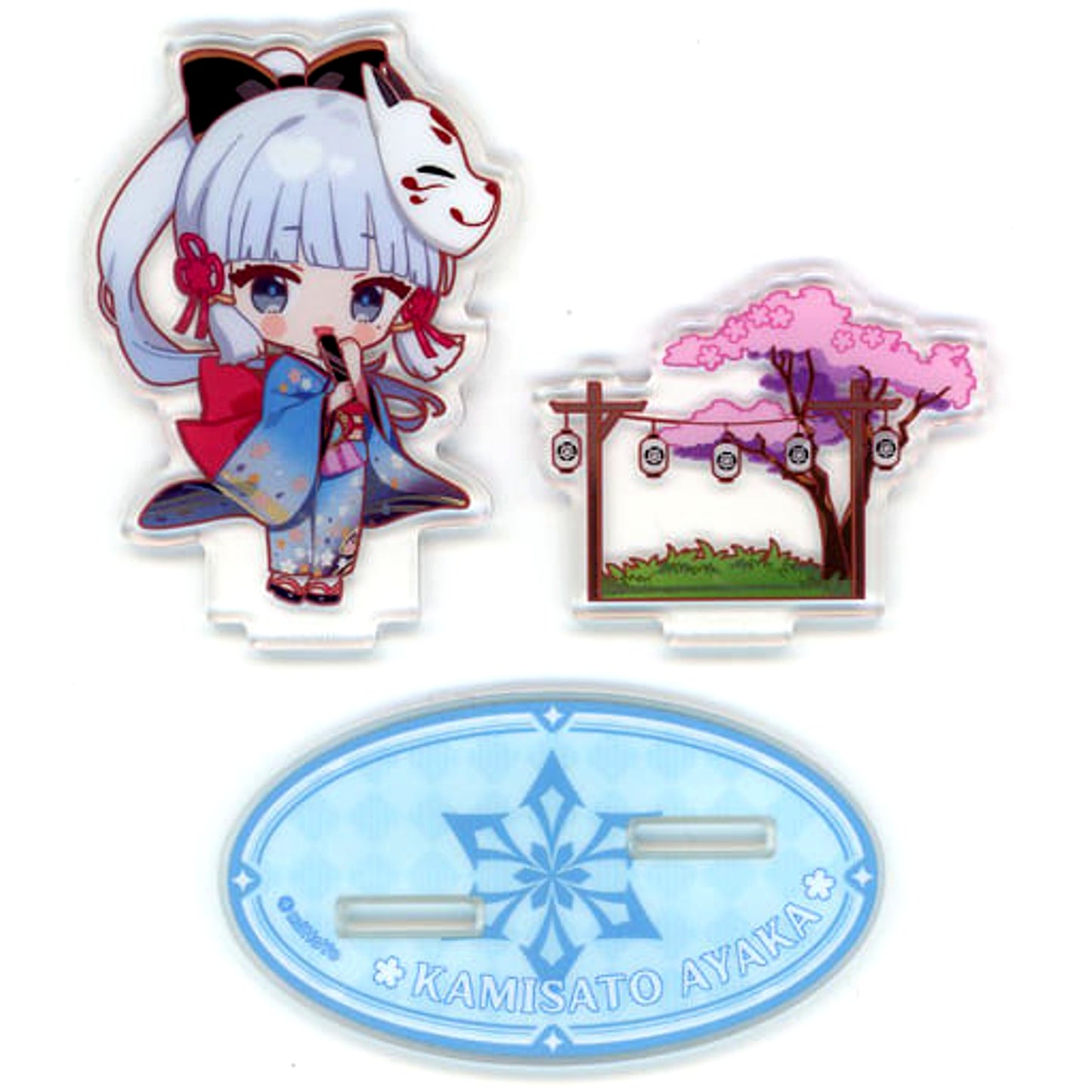 Kamisato Ayaka Genshin x Sweets Paradise Sakura Mai Banrai Chibi Trading Acrylic Stand [USED]