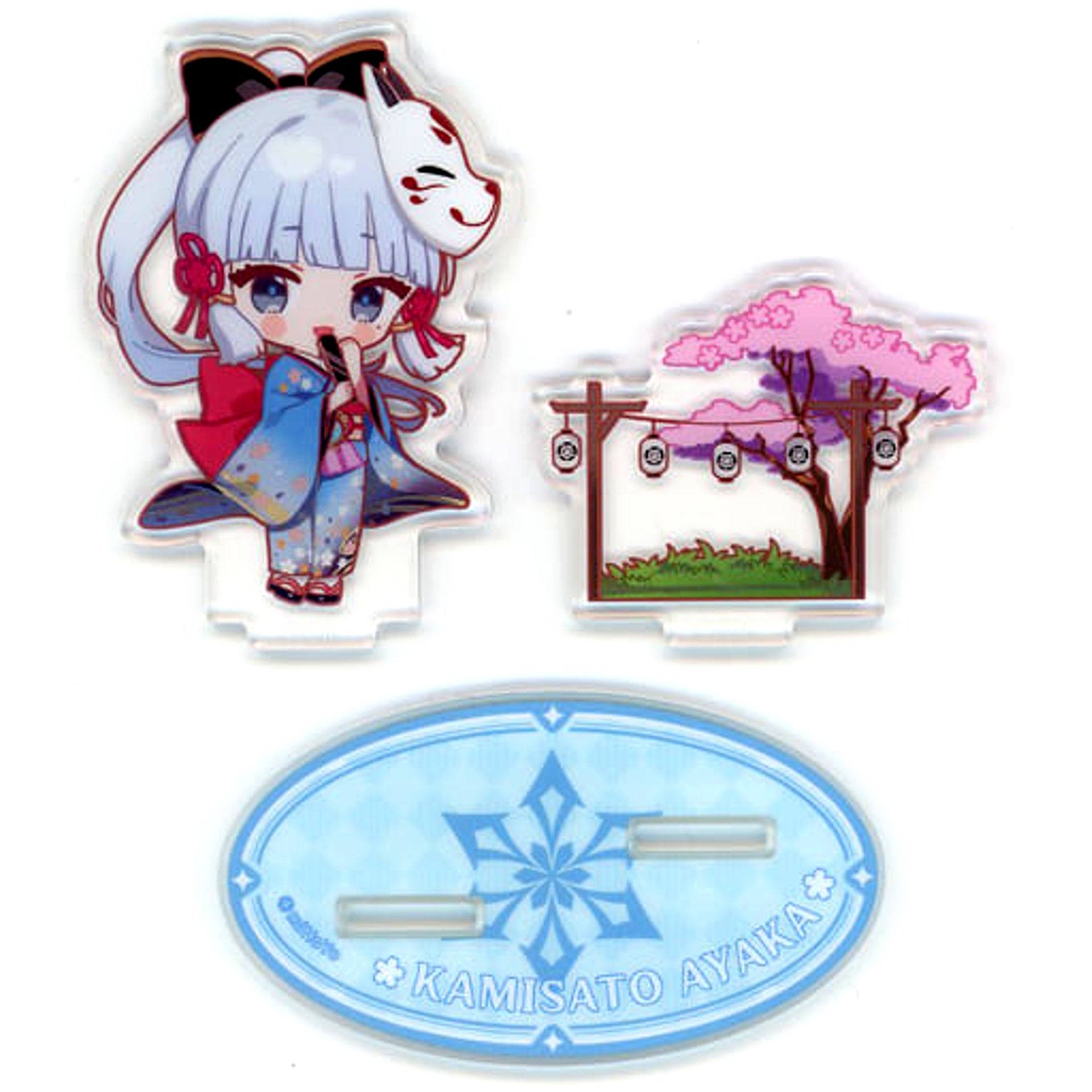 Kamisato Ayaka Genshin x Sweets Paradise Sakura Mai Banrai Chibi Trading Acrylic Stand [USED]