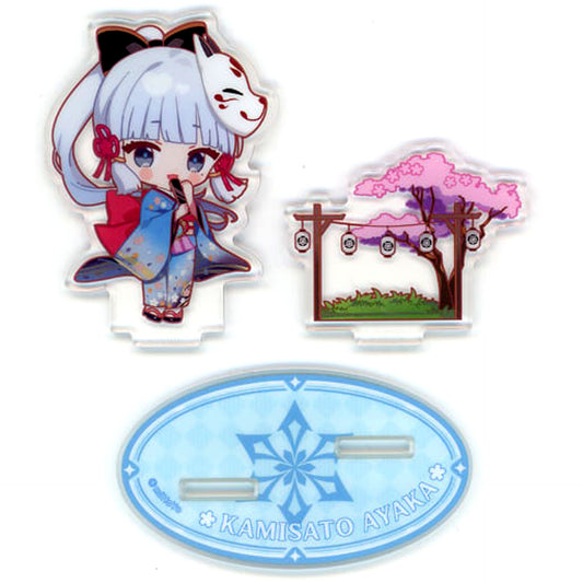 Kamisato Ayaka Genshin x Sweets Paradise Sakura Mai Banrai Chibi Trading Acrylic Stand [USED]