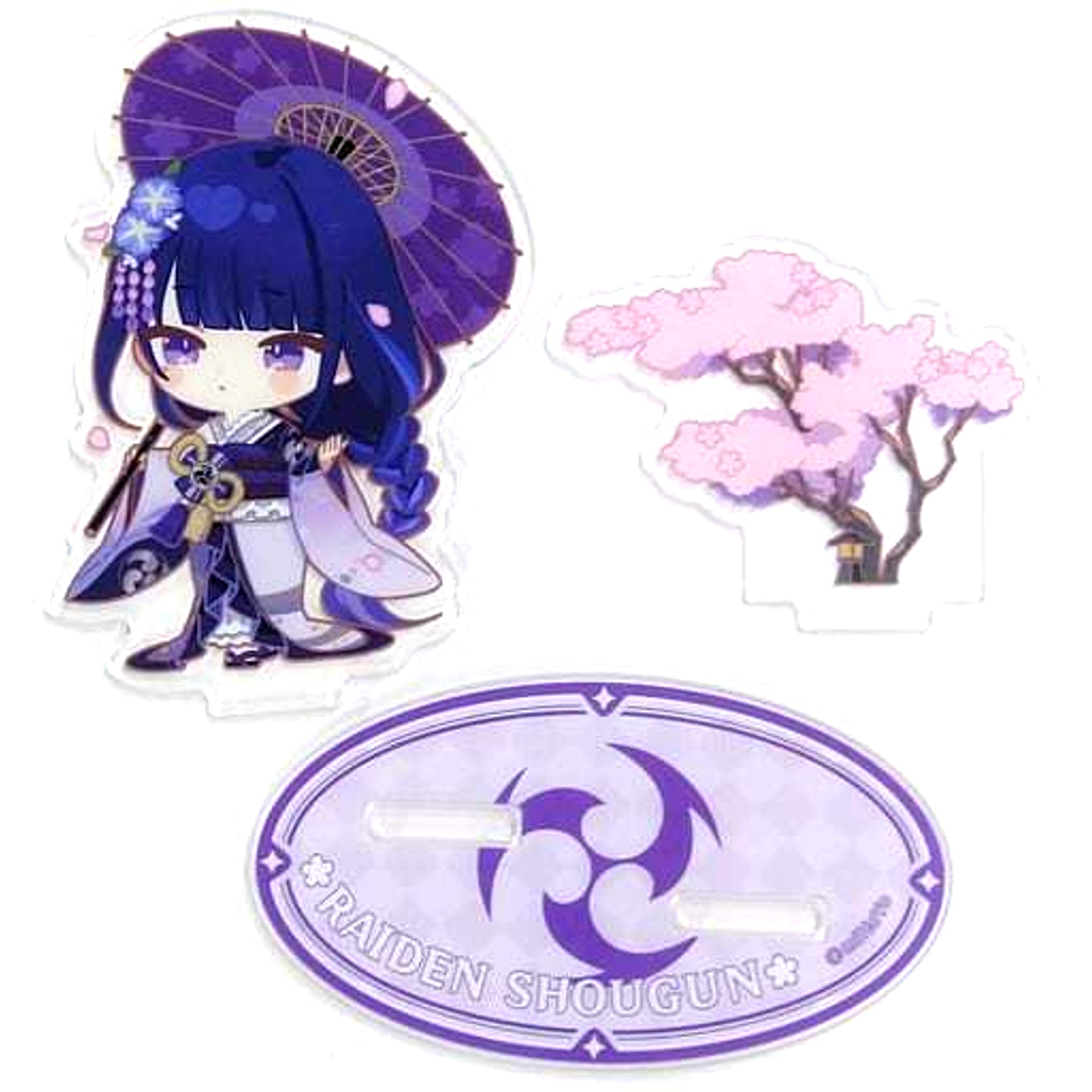 Raiden Shogun Genshin Impact Sweets Paradise Sakura Mai Banrai Chibi Trading Acrylic Stand [USED]