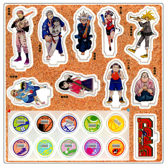 Course B Set of 10 Club Activity Theme Weekly Shonen Jump 2022 Issue 21-22 Applicant All Service Acrylic Mini Figure [USED]