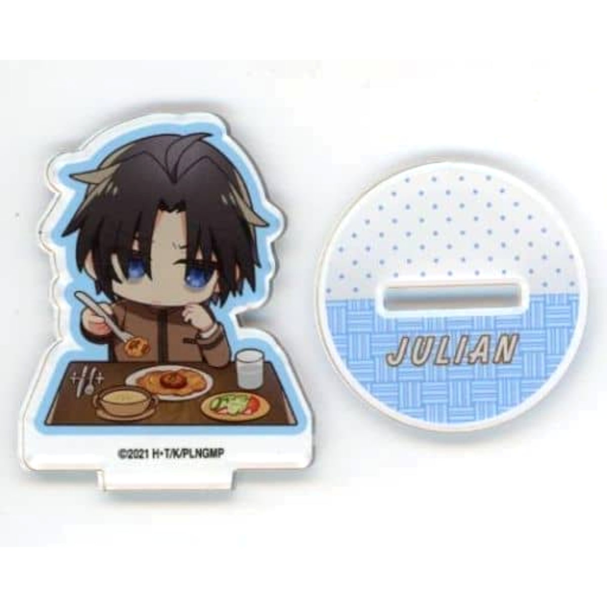 Kujibikido Movie Fate/kaleid liner Prisma Illya Licht Nameless Girl Issho ni Gohan Kuji Julian Ainsworth Dinner Ver Mini Character Acrylic Stand Figure Prize C-2 Acrylic Stands [USED]