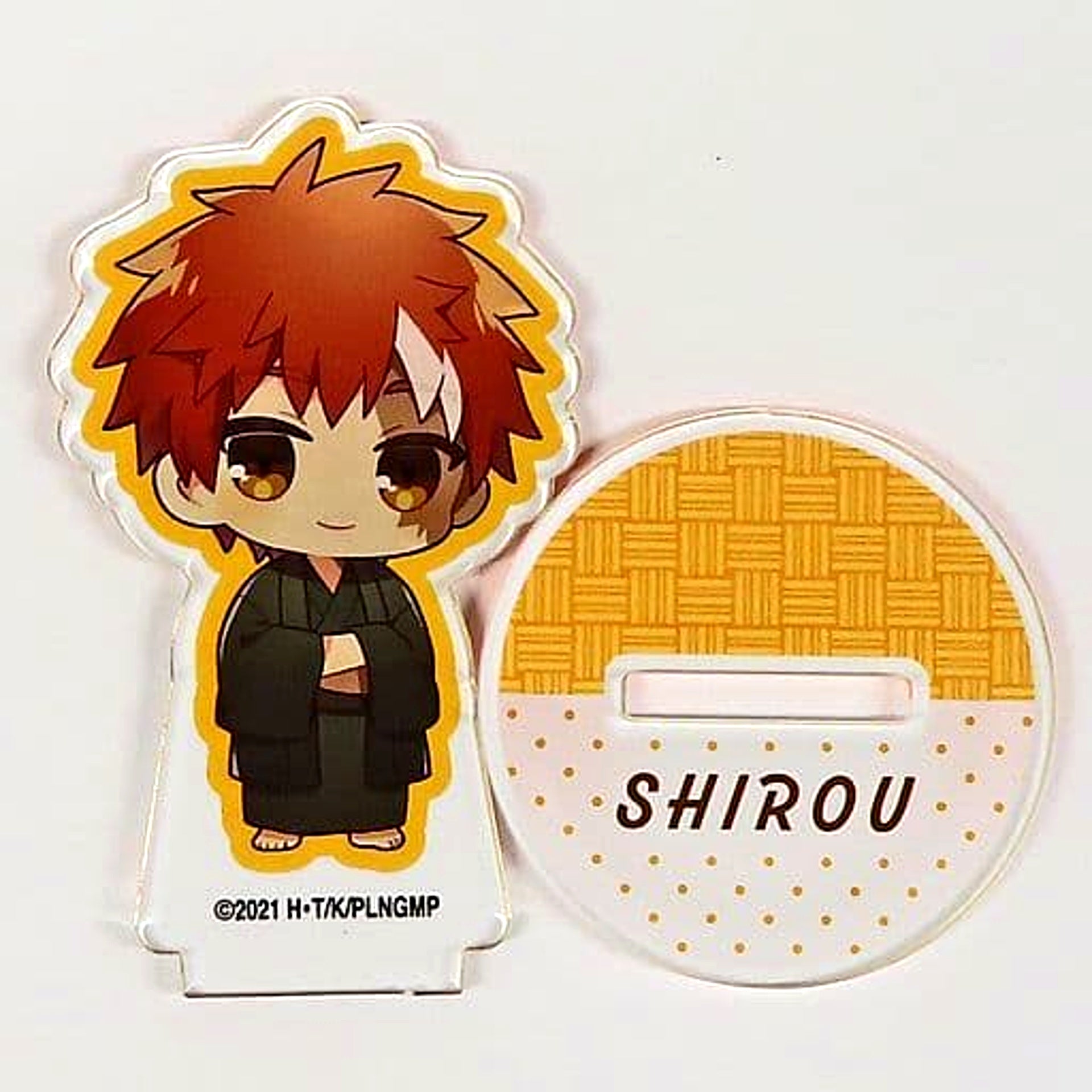 Shirou Emiya Fate/kaleid liner Prisma Illya: Licht - The Nameless Girl Kuji-bikido "Let's Eat Together Kuji" Mini Chara Acrylic Stand Figure Standing Ver. Prize C-5 [USED]