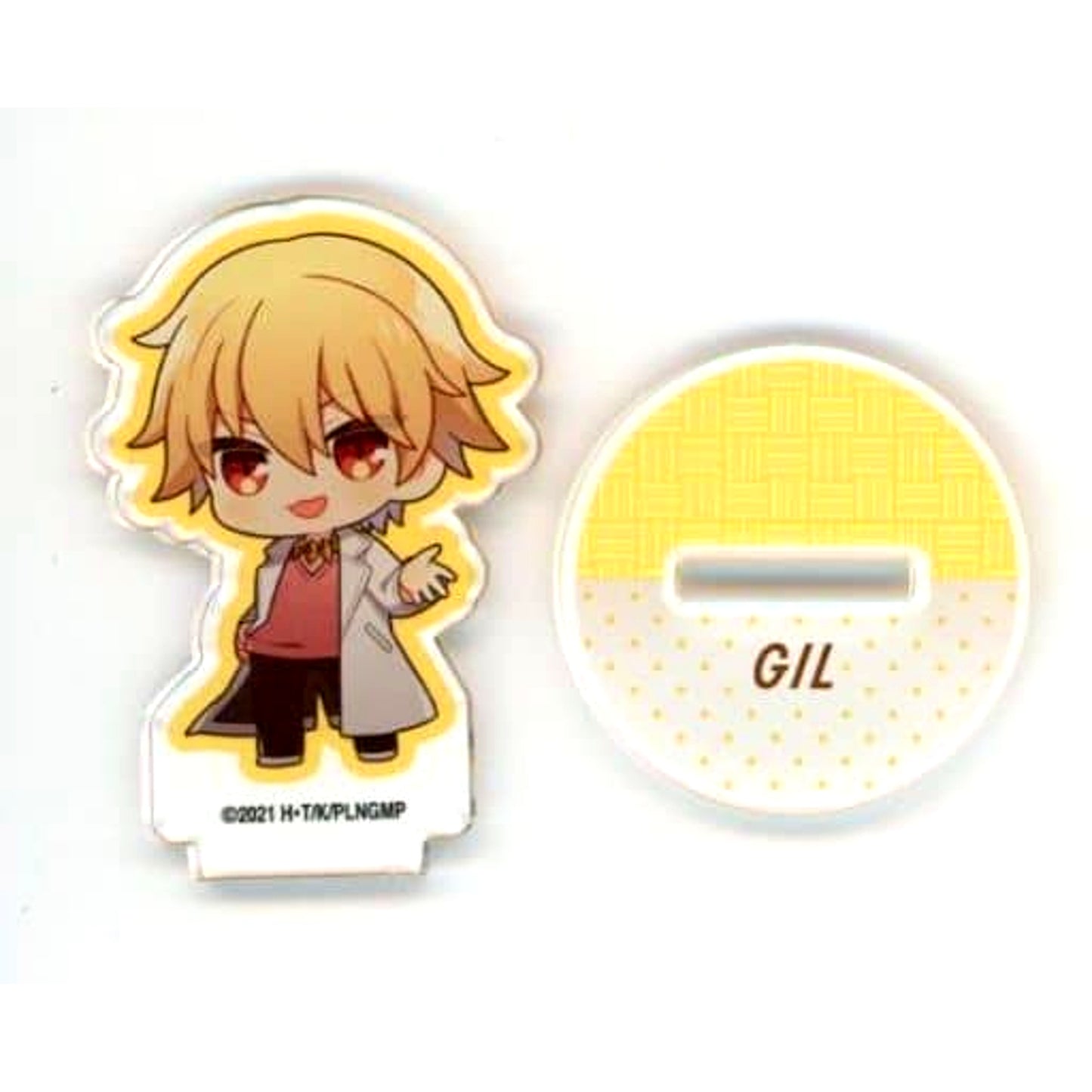 Gil Gilgamesh Fate/kaleid liner PRISMA ILLYA Movie Licht The Nameless Girl Mini Character Acrylic Stand Figure KujiBikido Let's Eat Together Kuji Prize C-8 Standing Pose Ver. [USED]