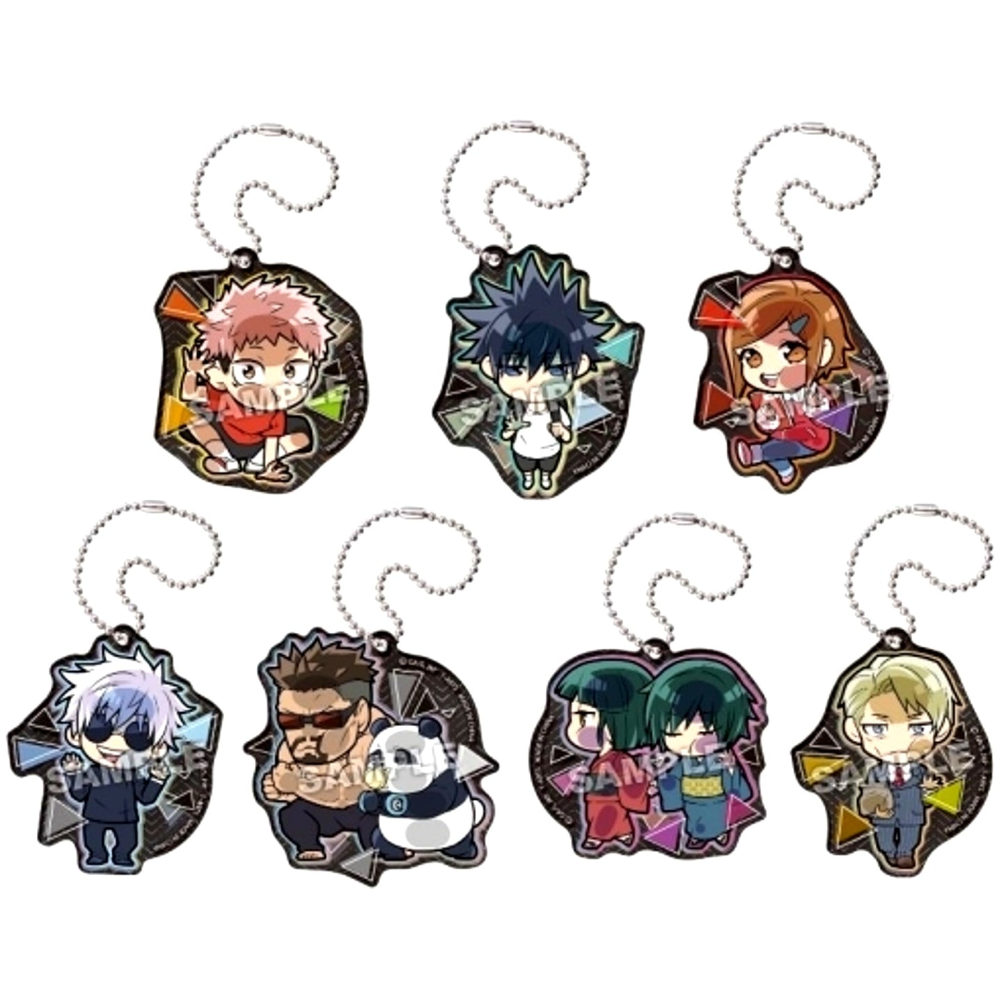 Set of 7 Jujutsu Kaisen Pita! Deforme Memories of that Day Acrylic Keychain [USED]