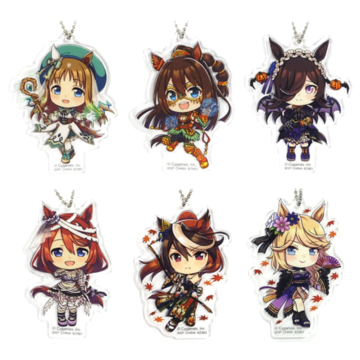 Umamusume: Pretty Derby Grass Wonder & Others All 6 Types Set Ichiban Kuji 3rd Acrylic Mascot Kyunchara Illustrations Prize F Acrylic Item [USED]