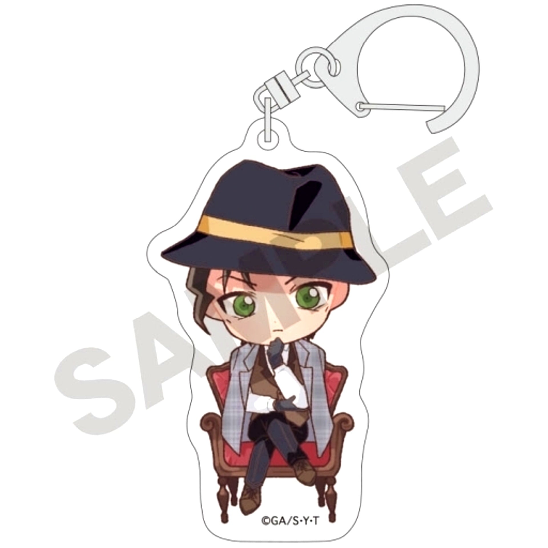 Shuichi Akai Detective Conan Trading Acrylic Keychain Mini Character British Style [USED]
