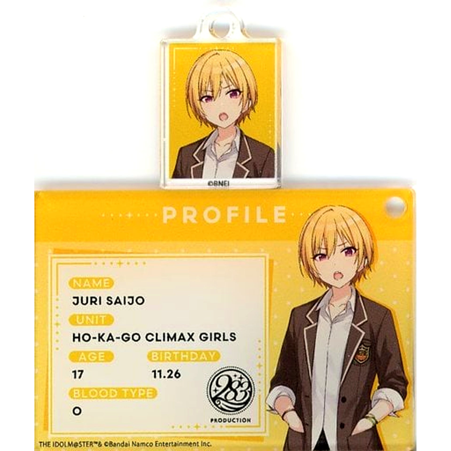 Juri Saijo THE IDOLM@STER SHINY COLORS Random Profile and Photo Keychain SMILE BASE CAFE SMILE FESTIVAL BOX A [USED]