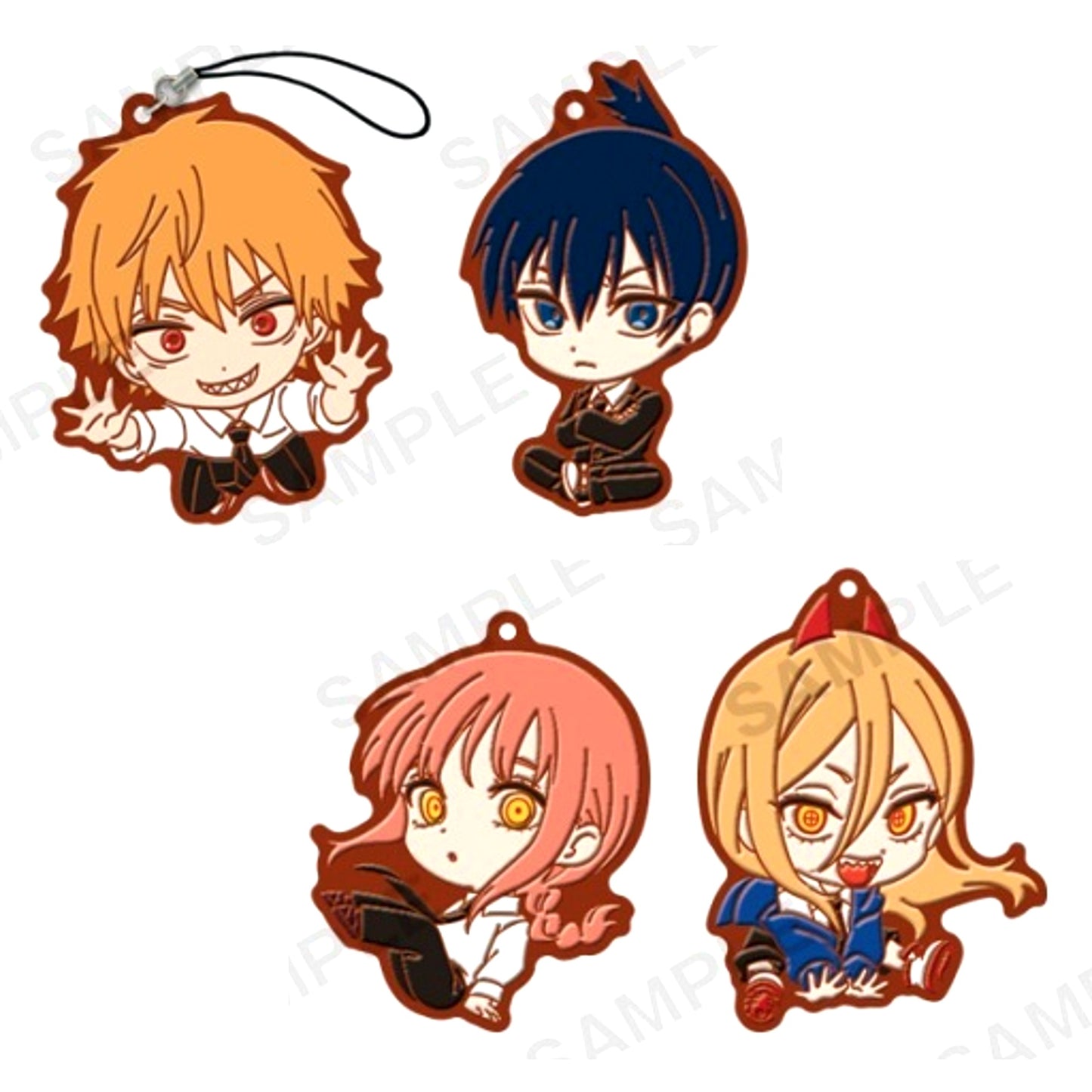 Set of 4 Rubber Strap Chainsaw Man Tamamikuji [USED]