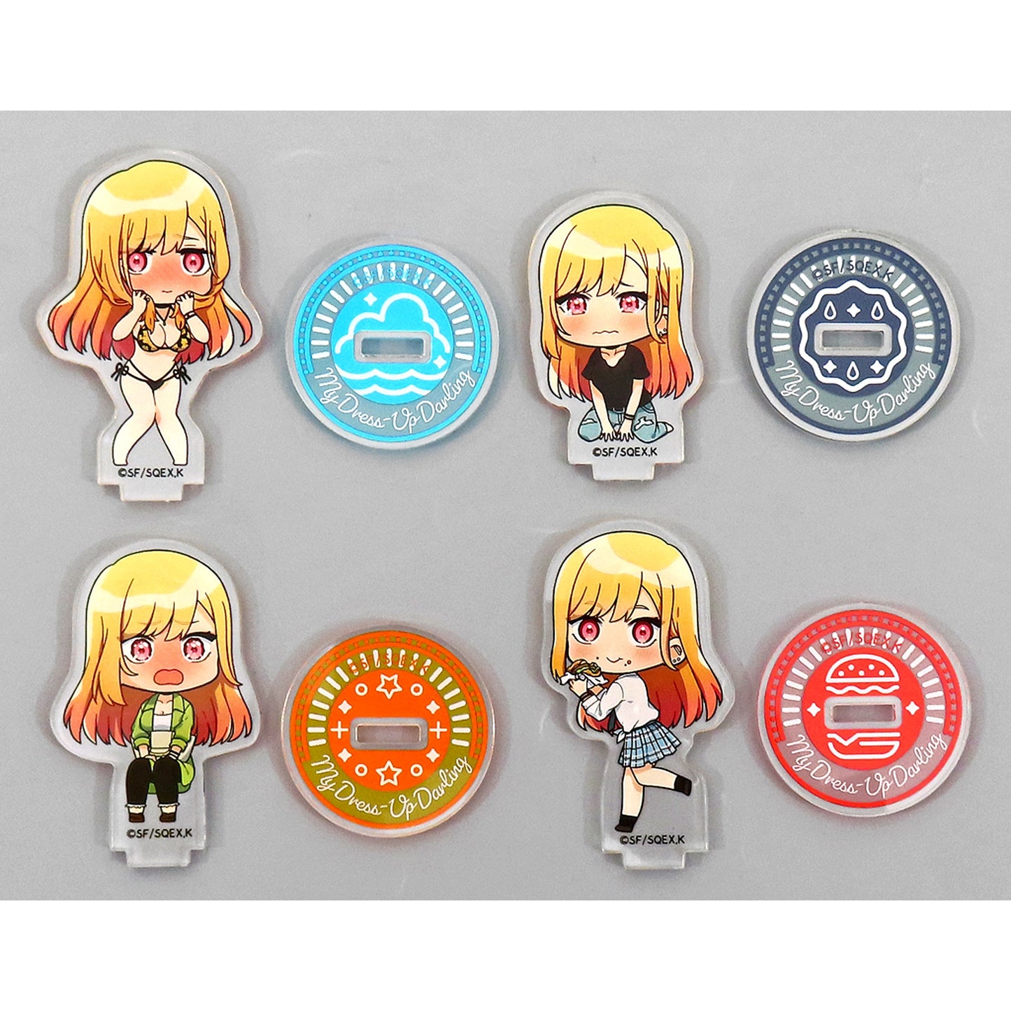 Set of 4 C Prize My Dress-Up Darling Kujibikido Online Kuji Chibi Acrylic Stand Figure [USED]