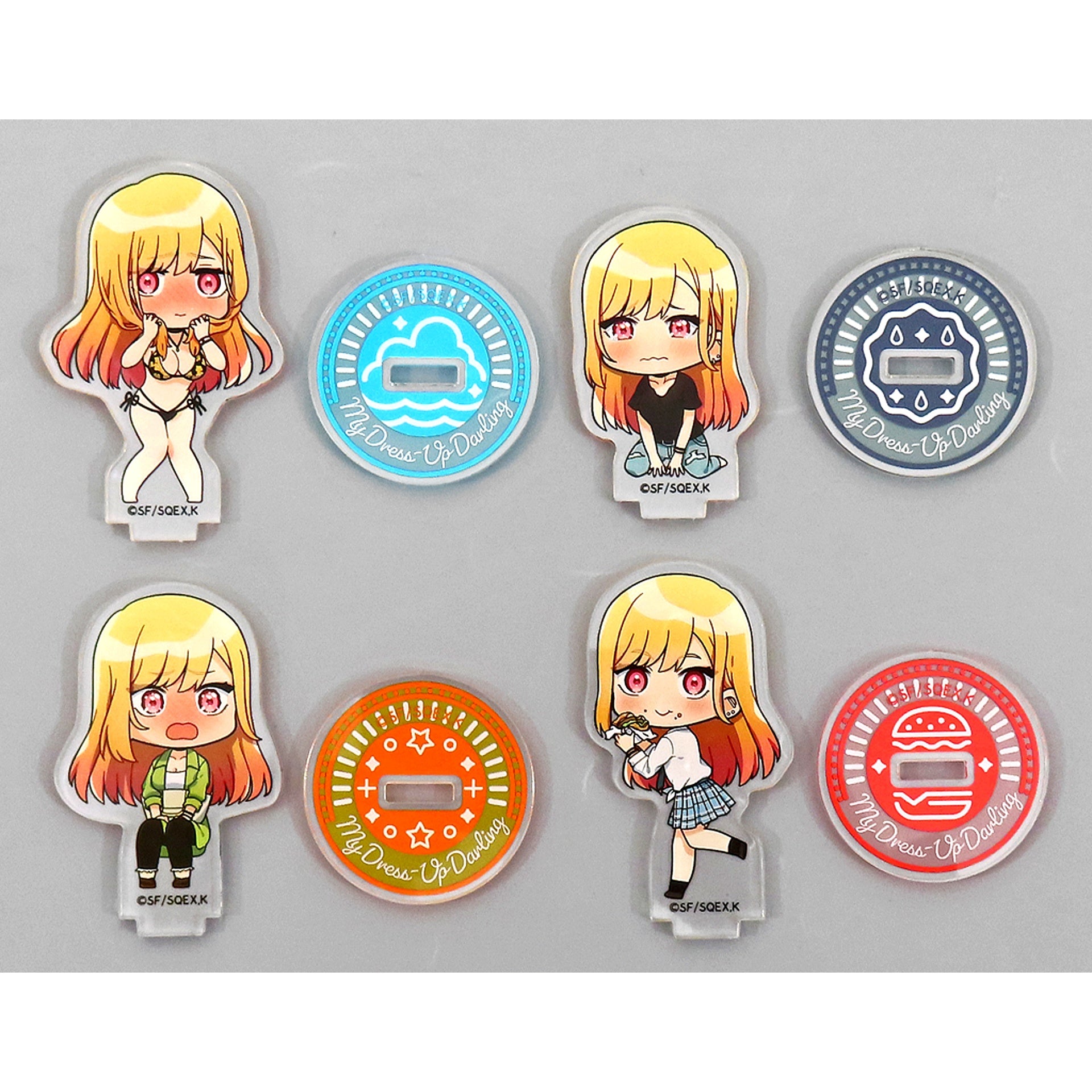 Set of 4 C Prize My Dress-Up Darling Kujibikido Online Kuji Chibi Acrylic Stand Figure [USED]