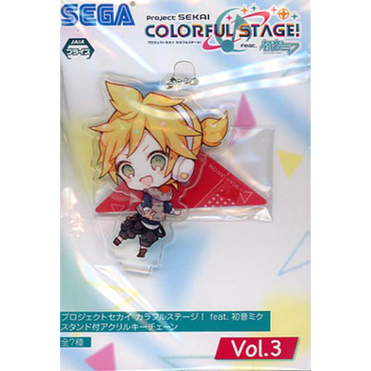 Hatsune Miku: Colorful Stage! Kagamine Len Street SEKAI Acrylic Keychain with Stand Vol.3 Acrylic Item [USED]