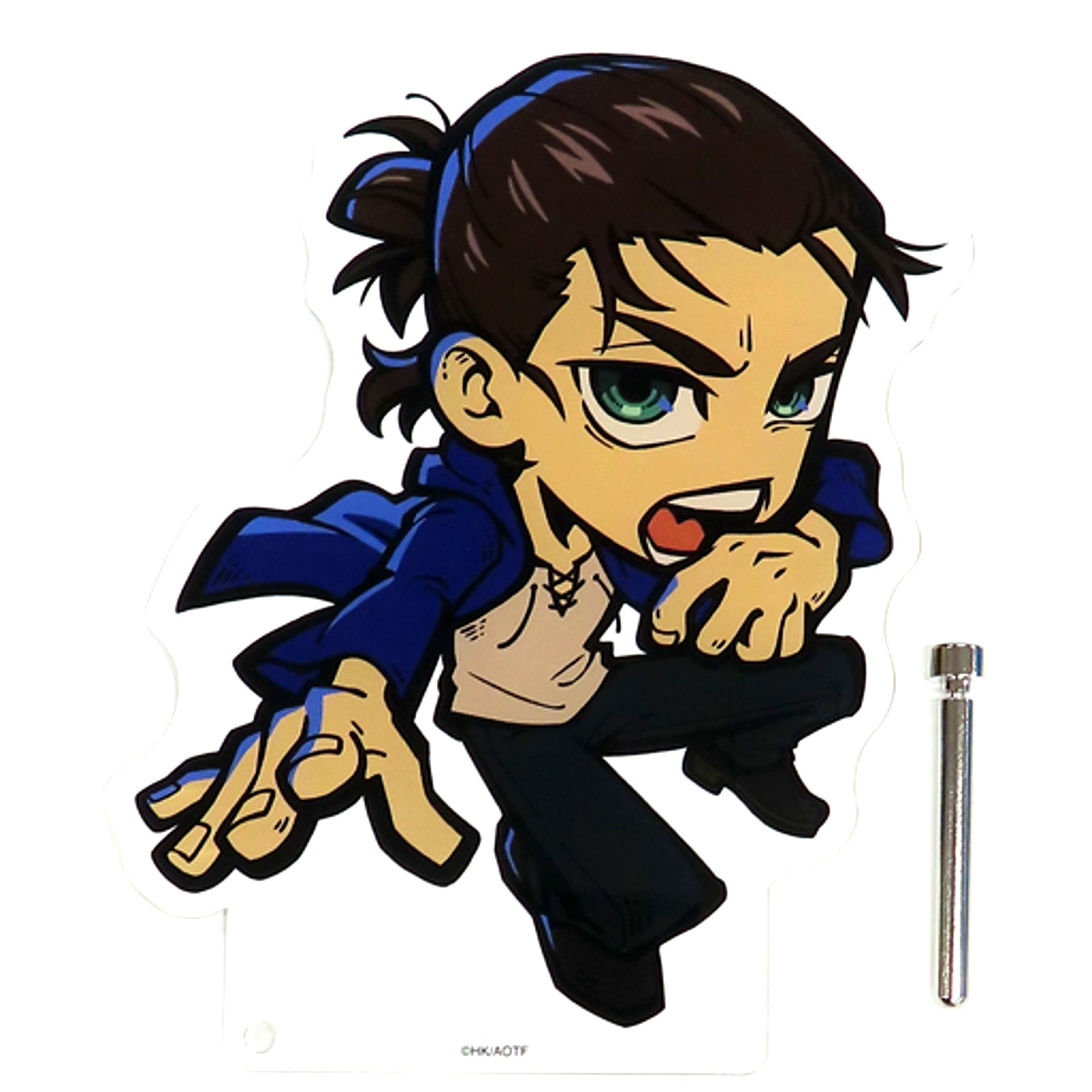 Eren Yeager Attack on Titan in E-DINER TITAN CAFE BIG Acrylic Stand [USED]