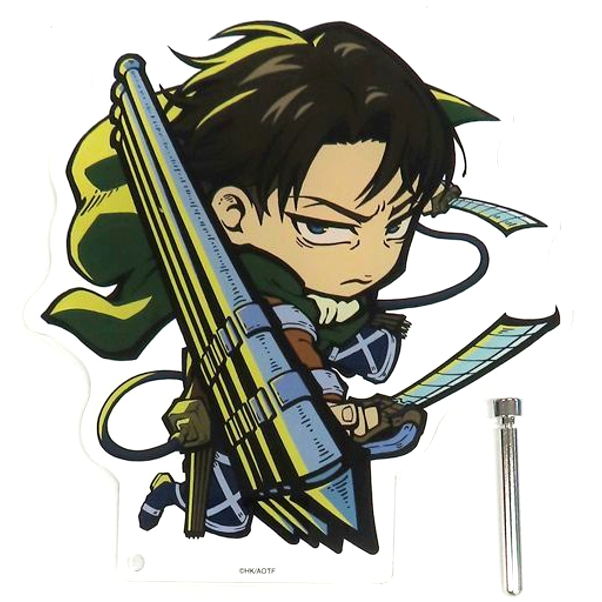 Levi Ackerman Attack on Titan in E-DINER TITAN CAFE BIG Acrylic Stand [USED]