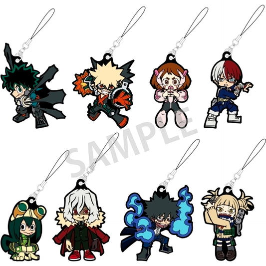 Set of 8 My Hero Academia Trading Rubber Strap [USED]