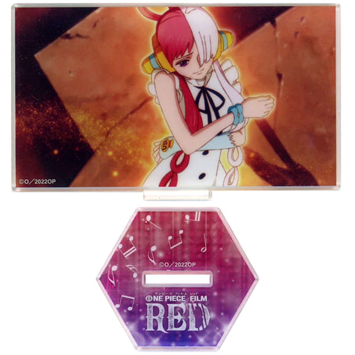 One Piece Uta Trading Scene Photo Acrylic Stand Film Red UTA LIVE "New Genesis" Brown Block Acrylic Stands [USED]