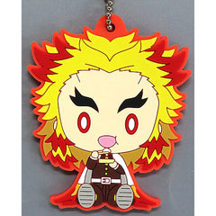 Demon Slayer: Kimetsu no Yaiba Kyojuro Rengoku Ichiban Kuji The Highest Ranking Swordsman, Hashira. Rubber Mascot Chokonokko Prize G Keychains [USED]