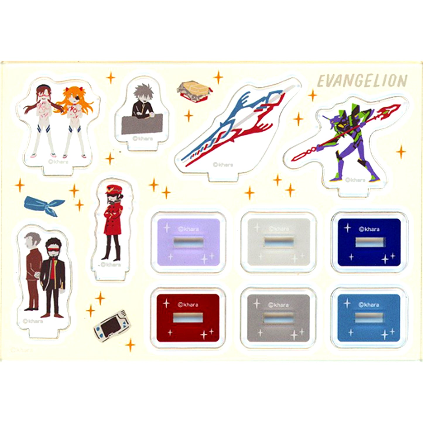 Group White B Yuru Palette Acrylic Stand Evangelion: 3.0+1.0 Thrice Upon a Time [USED]