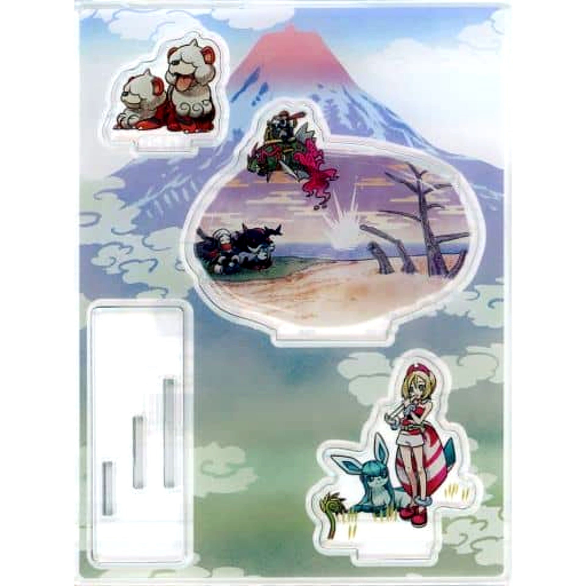 Irida and Glaceon Pokemon Acrylic Stand HISUI DAYS Pokemon Center Limited [USED]
