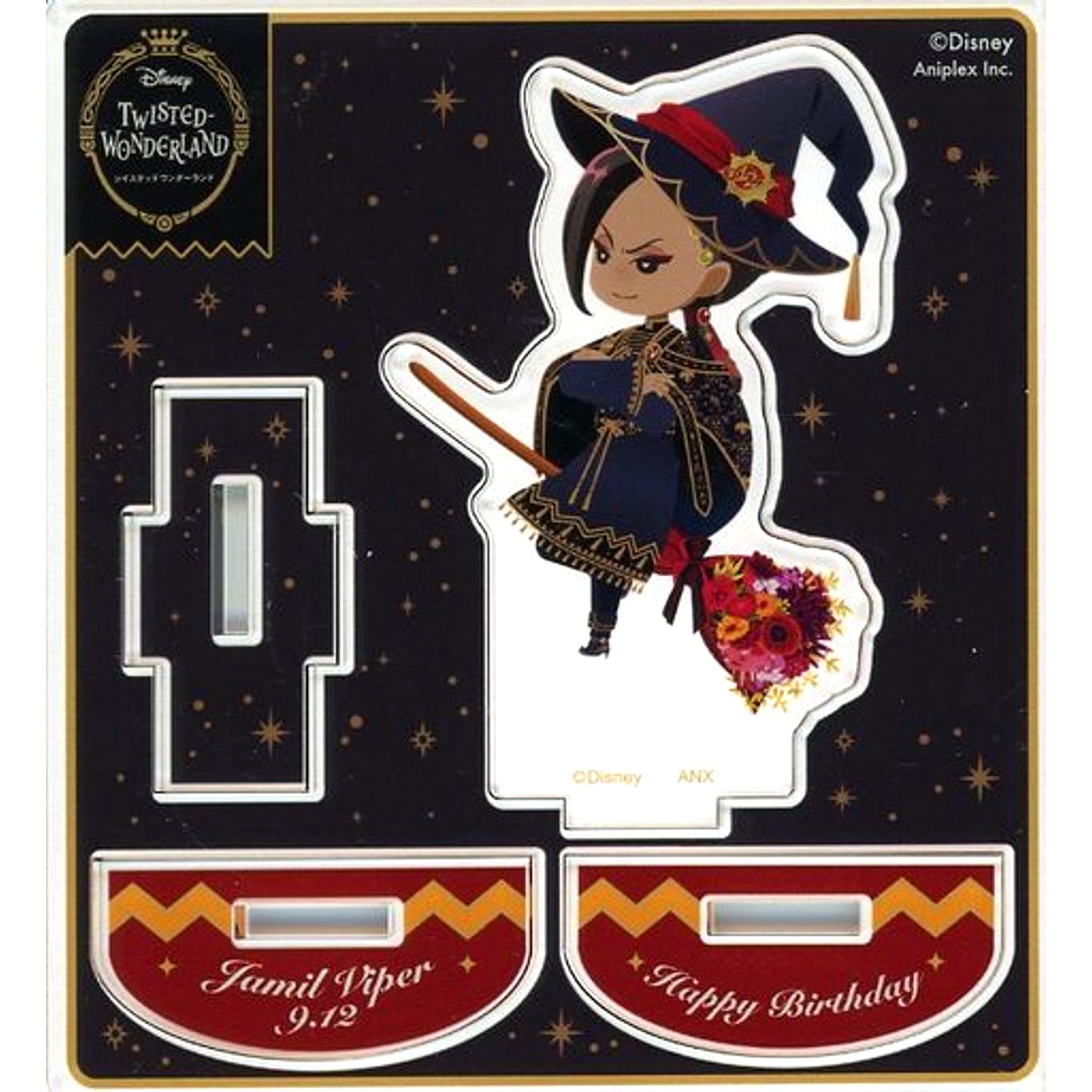 Jamil Viper Disney Twisted Wonderland Jamil Birthday Commemorative Goods Broom Birthday Ver. Mini Acrylic Stand [USED]