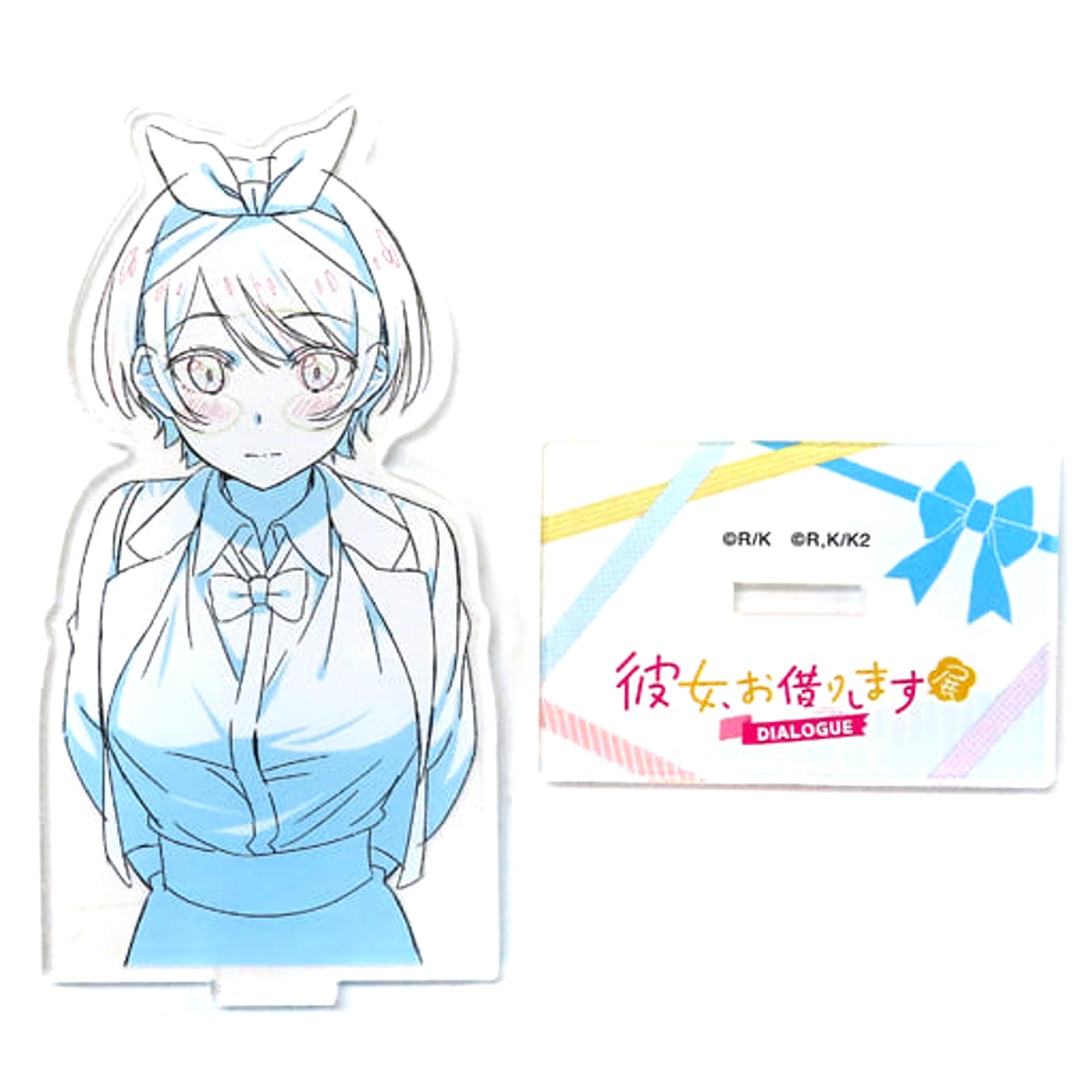 Rent-A-Girlfriend Exhibition DIALOGUE Original Art Acrylic Stand Collection Ruka Sarashina with hands behind Acrylic Stands [USED]