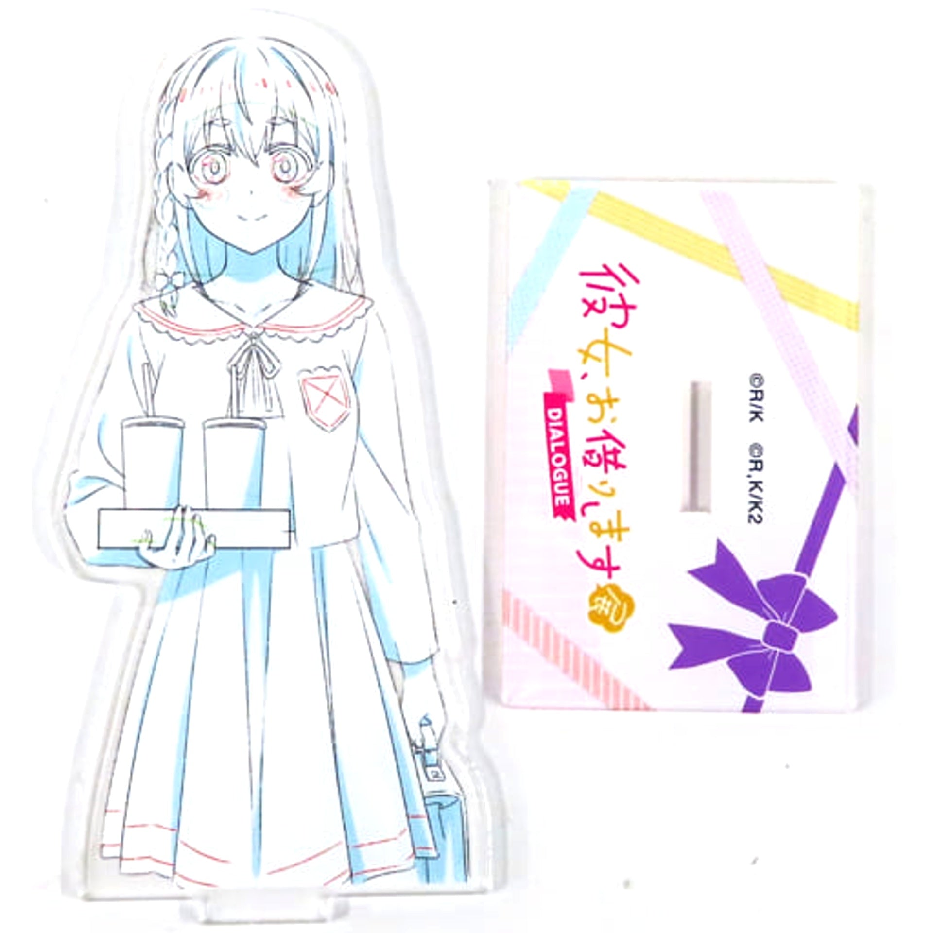 Rent-A-Girlfriend Exhibition DIALOGUE Original Art Acrylic Stand Collection Sumi Sakurasawa holding juice Acrylic Stands [USED]