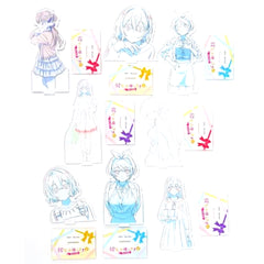 Set of 8 Original Art Acrylic Stand Collection Rent-A-Girlfriend Exhibition DIALOGUE [USED]