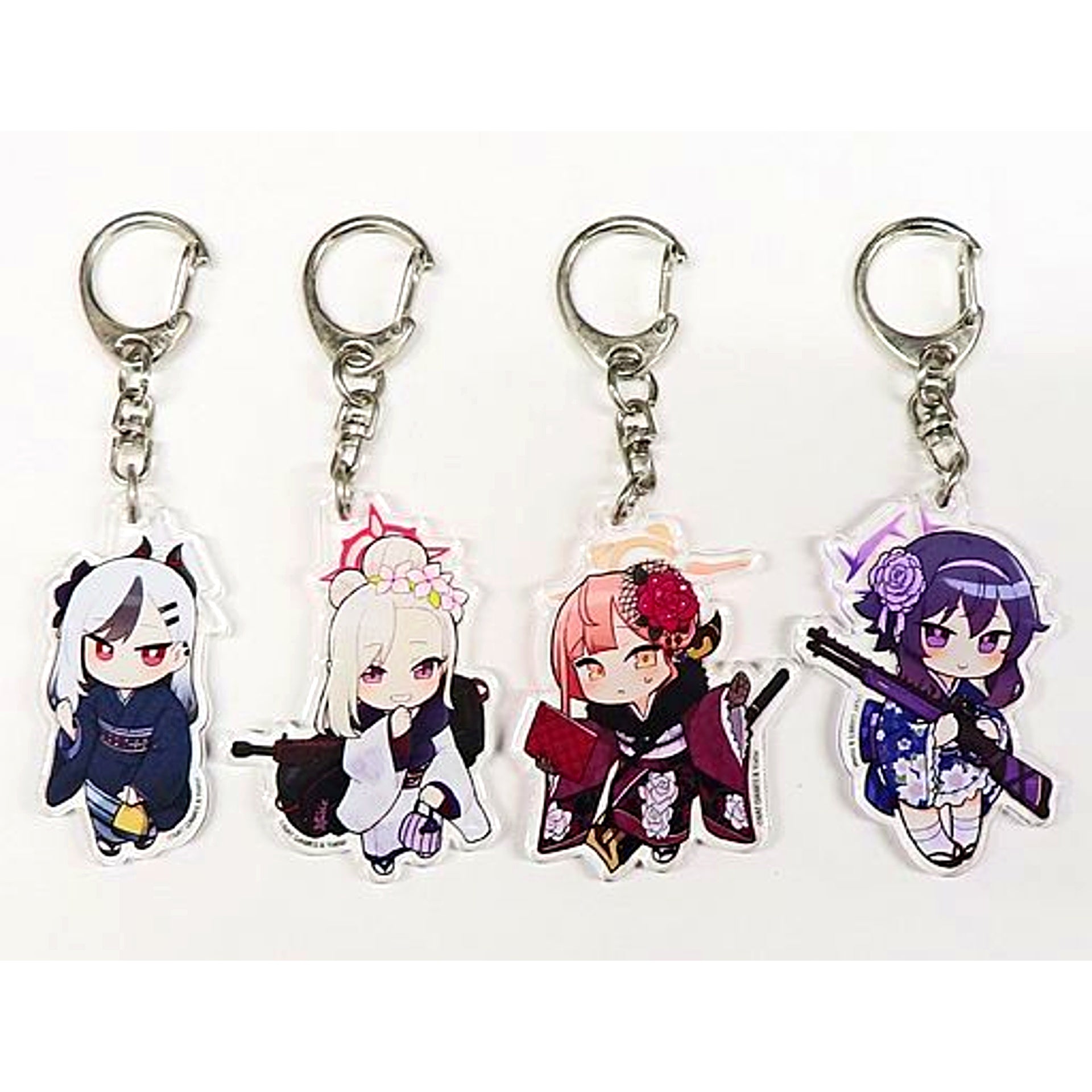 Set of 4 Problem Solver 68 Blue Archive Acrylic Keychain New Year [USED]