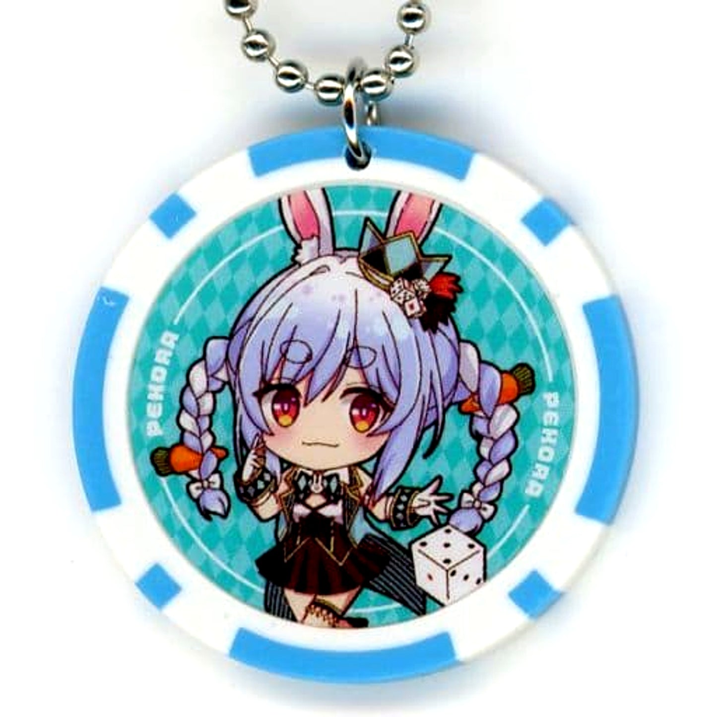 Virtual YouTuber hololive Usada Pekora Casino Chip Keyholder Chibi Ver. hololive x RED TOKYO TOWER [USED]