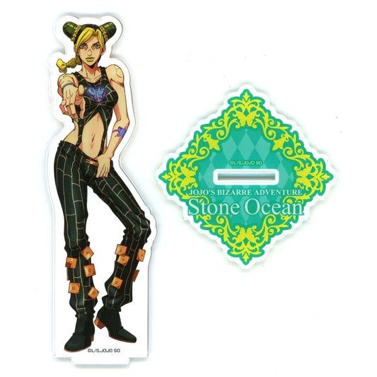 Jolyne Cujoh Illustration BIG Acrylic Stand JoJo's Bizarre Adventure Part 6 Stone Ocean x Sweets Paradise [USED]