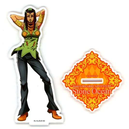 Ermes Costello Illustration BIG Acrylic Stand JoJo's Bizarre Adventure Part 6 Stone Ocean x Sweets Paradise [USED]