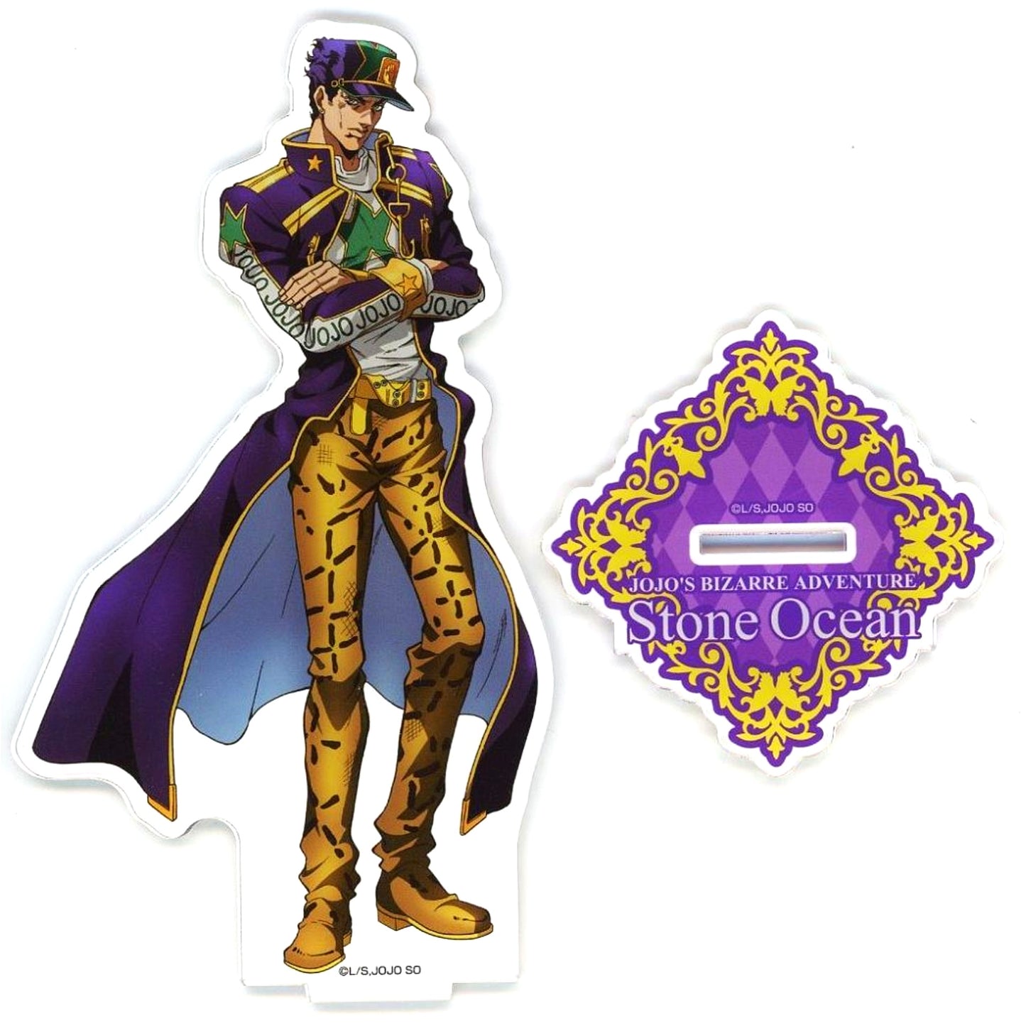Jotaro Kujo Illustration BIG Acrylic Stand JoJo's Bizarre Adventure Part 6 Stone Ocean x Sweets Paradise [USED]