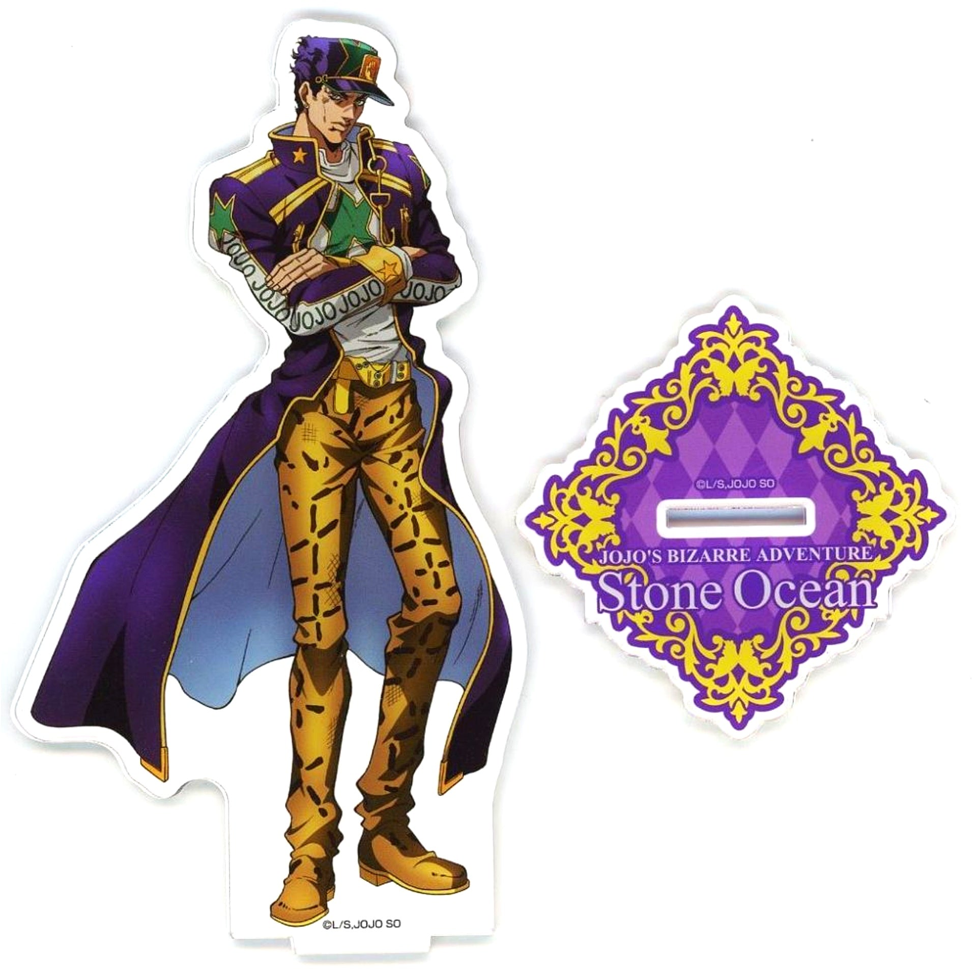 Jotaro Kujo Illustration BIG Acrylic Stand JoJo's Bizarre Adventure Part 6 Stone Ocean x Sweets Paradise [USED]