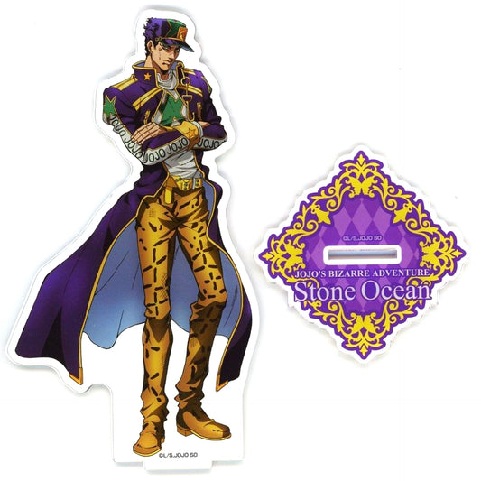 Jotaro Kujo Illustration BIG Acrylic Stand JoJo's Bizarre Adventure Part 6 Stone Ocean x Sweets Paradise [USED]