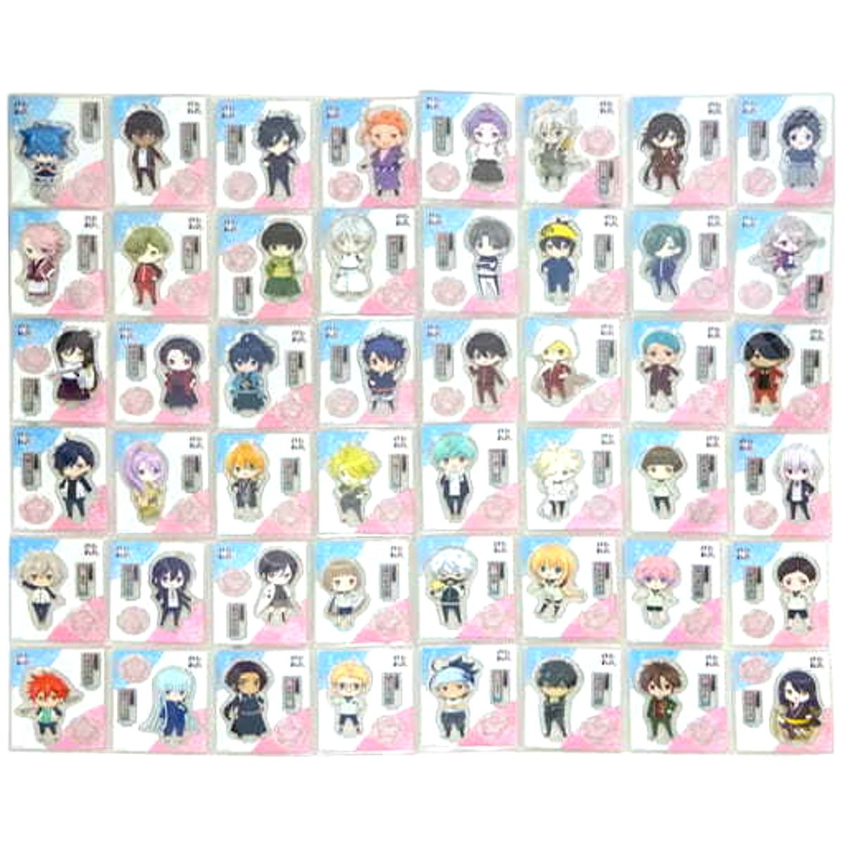 Set of 48 Touken Ranbu: Hanamaru Chibi Illustration Acrylic Stands Storage Case Blu-ray/DVD TOHO animation STORE Limited Edition Parts 1-6 Errata Plate Bundle Bonus Complete Purchase Bonus [USED]