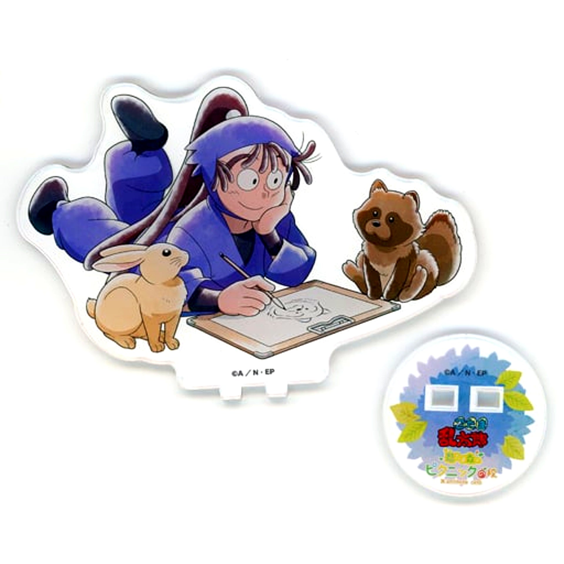 Kanemon Ohama Picnic Ver. Nintama Rantaro BIG Acrylic Stand Nintama Forest Picnic x Hareza Ikebukuro by animatecafe [USED]