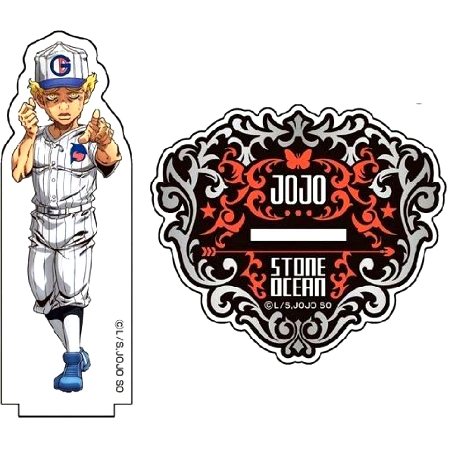 Emporio Alnino Illustration BIG Acrylic Stand JoJo's Bizarre Adventure Part 6 Stone Ocean x Atre Akihabara [USED]