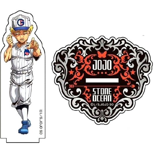 Emporio Alnino Illustration BIG Acrylic Stand JoJo's Bizarre Adventure Part 6 Stone Ocean x Atre Akihabara [USED]