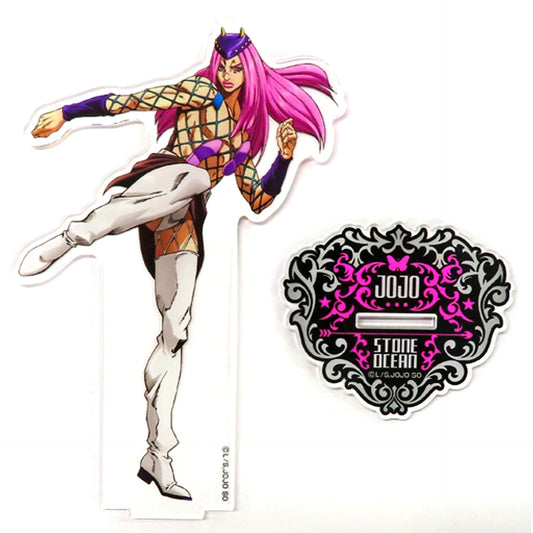 Narciso Anasui Illustration Big Acrylic Stand JoJo's Bizarre Adventure Part 6 Stone Ocean x Atre Akihabara [USED]